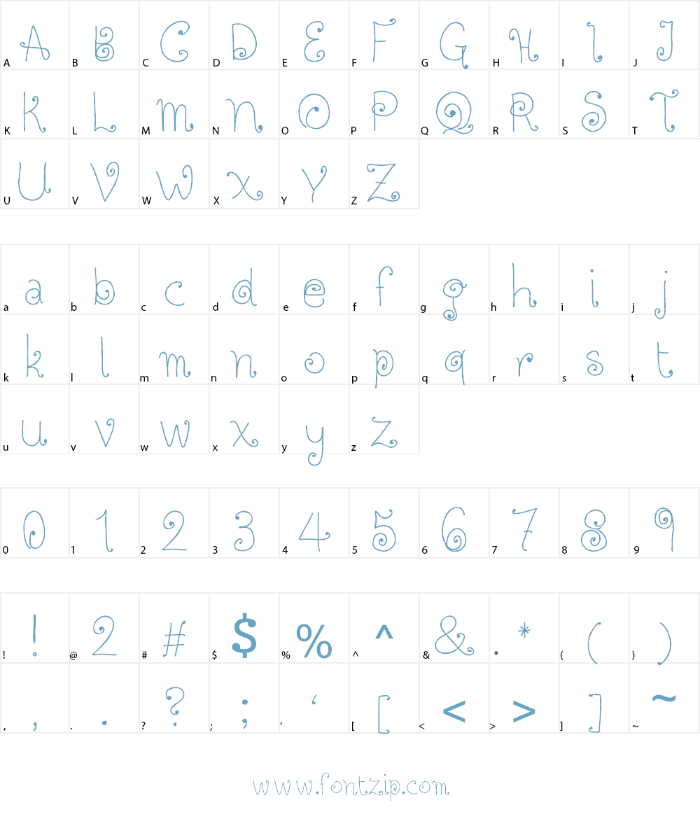 Twisted Circles Regular Font Character